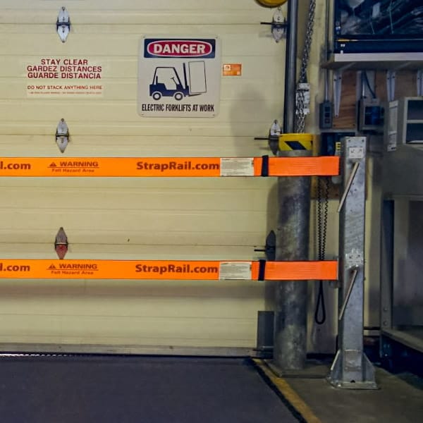 RampRail protecting a loading dock.