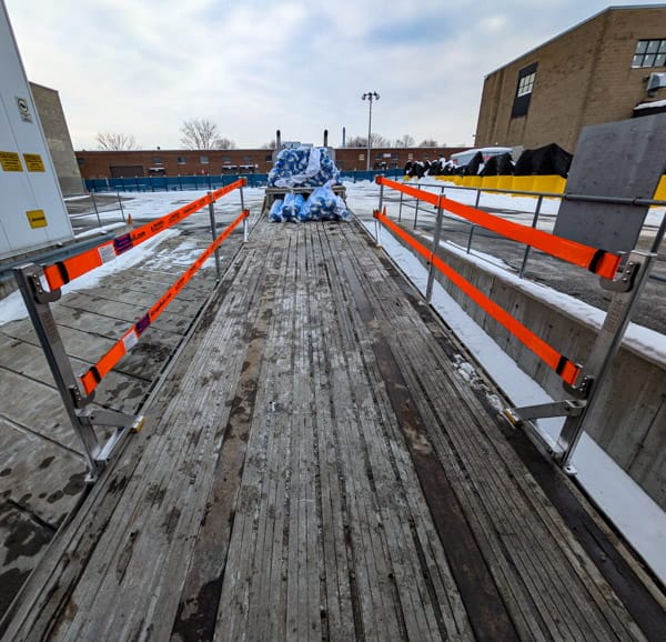 TrukRail protects the edge of a flatbed deck.